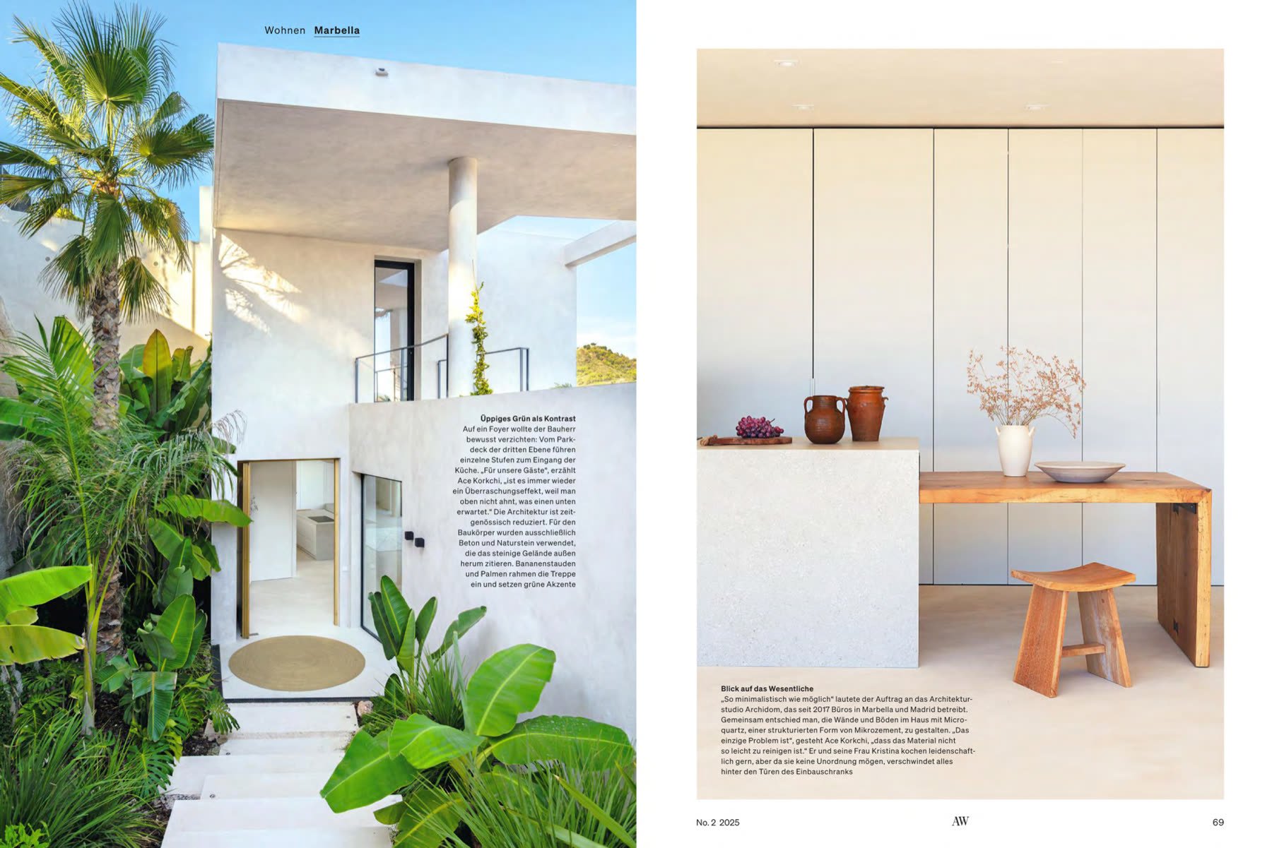 A&W spread — the gardens and kitchen
