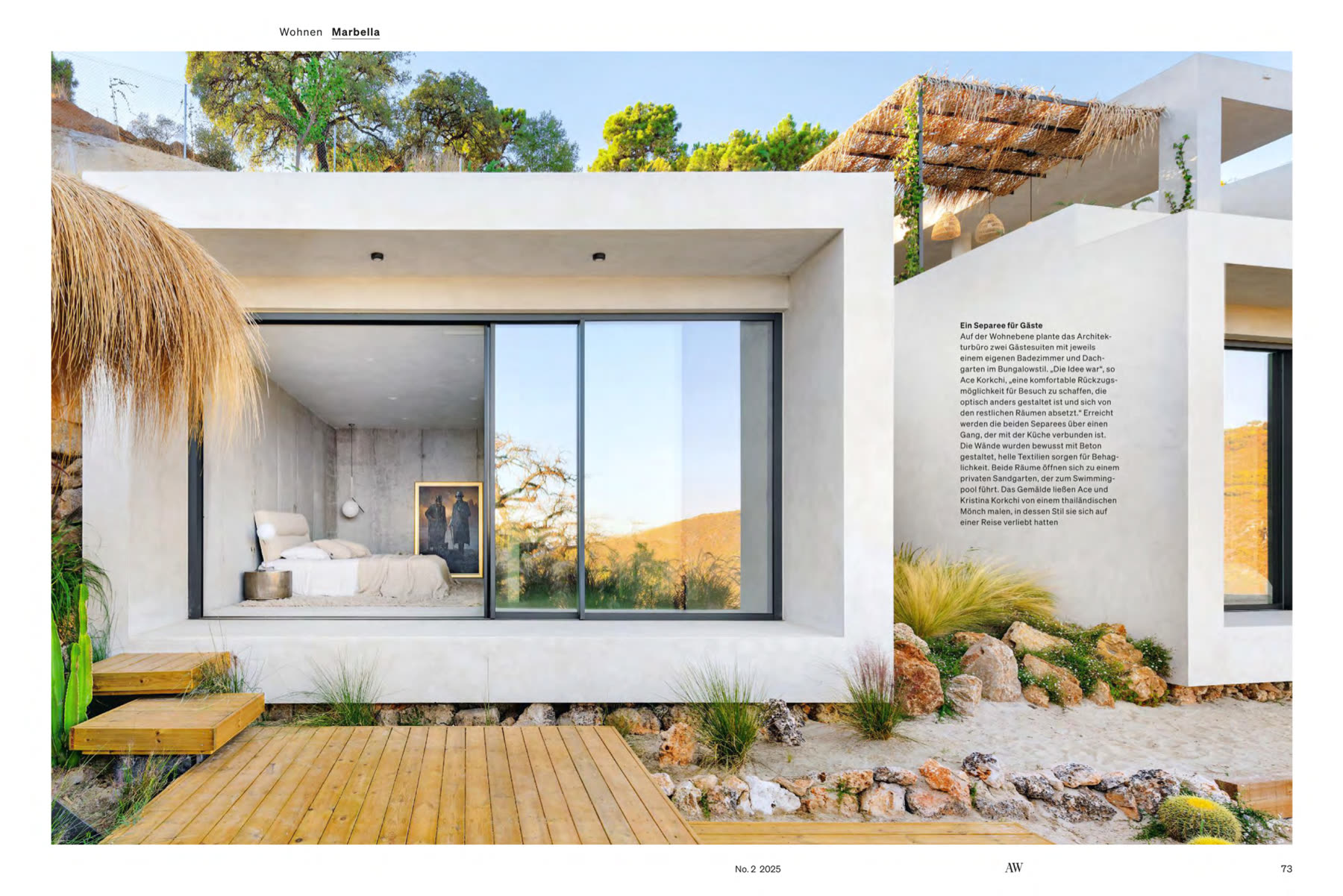A&W spread — the guest bungalow